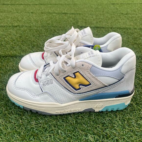 New Balance 550 White Surf Sea Salt Yellow Sneakers BB550SSC - Picture 1 of 6